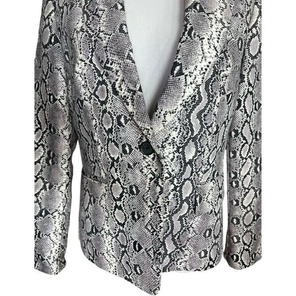Womens Michael Michael Kors Snakeskin Print Chicken Dress Blazer Jacket  - Sz 12 - Picture 3 of 4